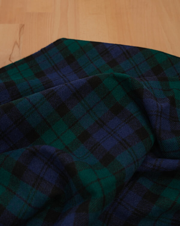 Schottenkaro Tartan green and blue fabric for your classic Porsche