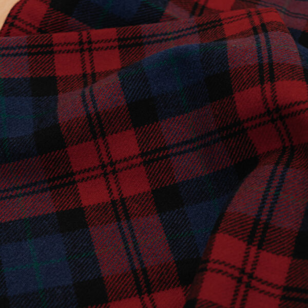Tartan red & blue plaid fabric for your Porsche