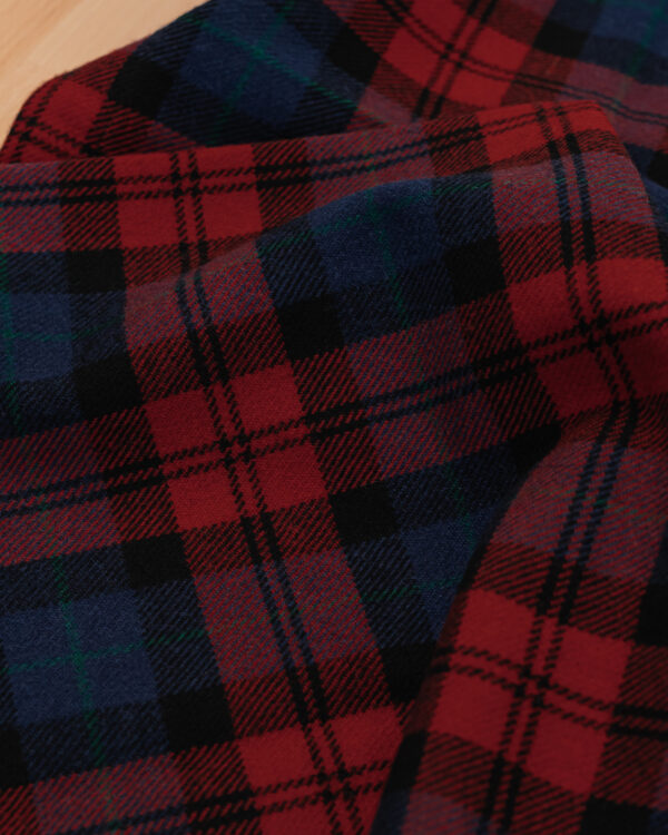 Tartan red & blue plaid fabric for your Porsche