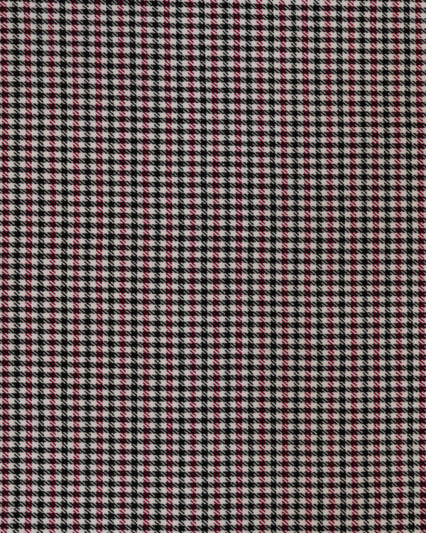 Classic Pepita black & white & red fabric.
