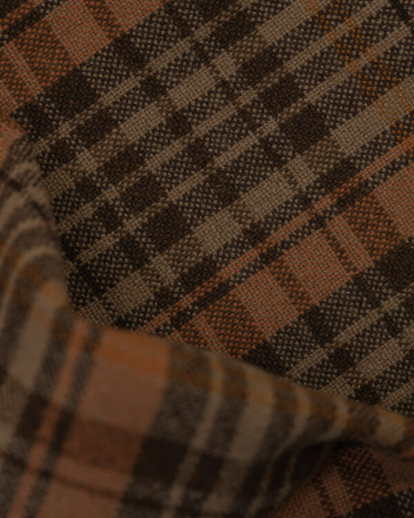 Brown / Beige / Orange Karo Madras plaid fabric for your Porsche.
