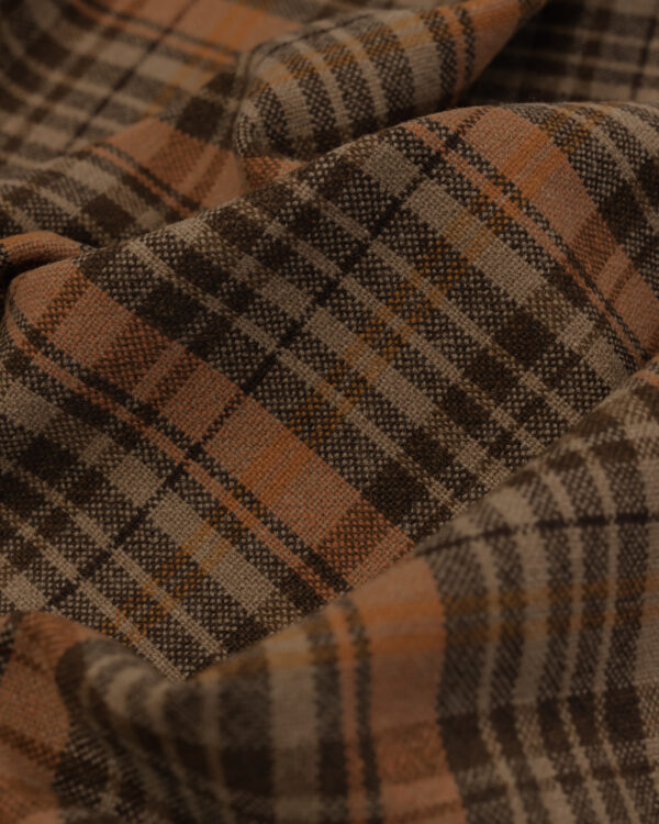 Brown / Beige / Orange Karo Madras plaid fabric for your Porsche.