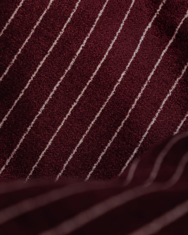 Pinstripe Velour dark red & beige fabric for your Porsche 911, 924, 928, 944, 911SC and 911 Turbo models.