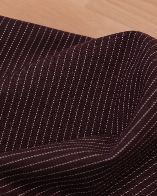 Flannel Bordeaux red with white stripes fabric for your Porsche.