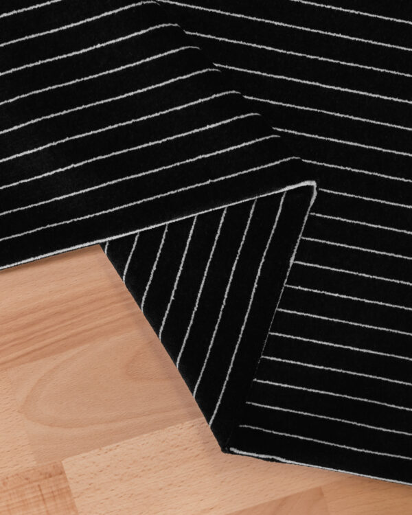 Pinstripe Velour black & white fabric for your Porsche.