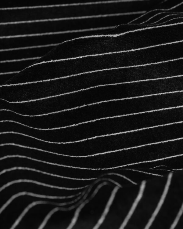 Pinstripe Velour black & white fabric for your Porsche.