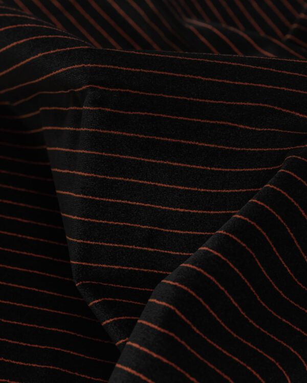 Pinstripe black & red fabric for your Porsche.