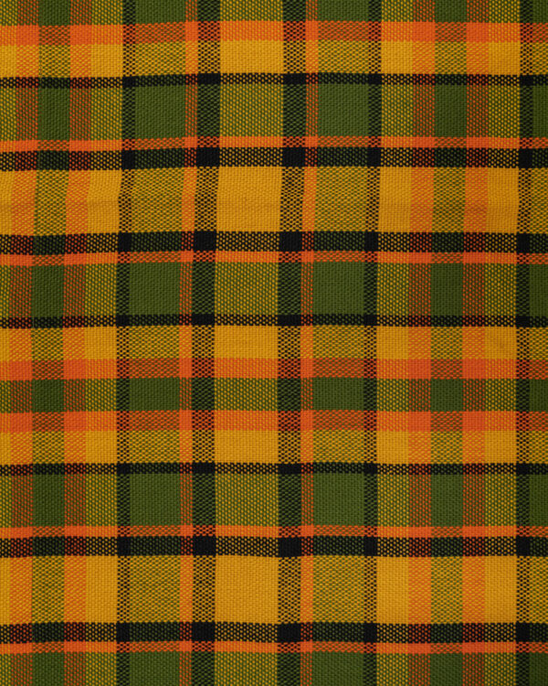 Karo green / yellow / orange fabric for your Porsche or Volkswagen.