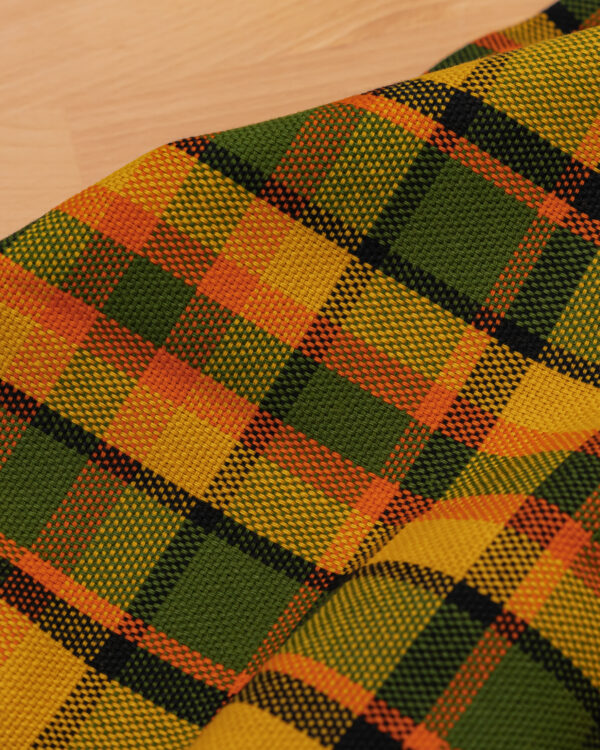 Karo green / yellow / orange fabric for your Porsche or Volkswagen.