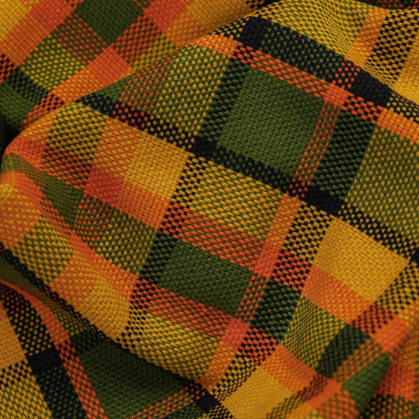 Karo green / yellow / orange fabric for your Porsche or Volkswagen.