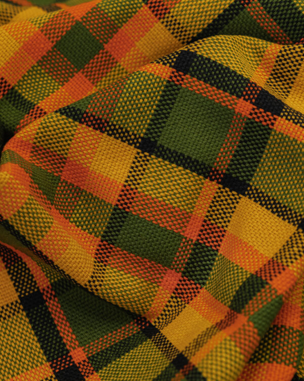 Karo green / yellow / orange fabric for your Porsche or Volkswagen.