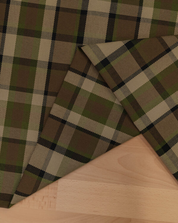 Karo beige / brown / green fabric plaid for your classic Volkswagen, Porsche or Westfalia