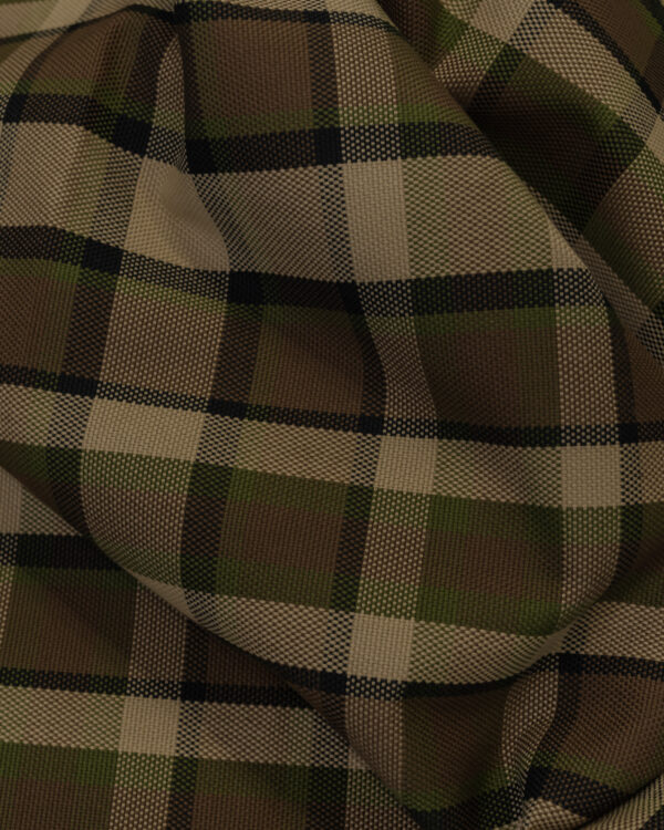 Karo beige / brown / green fabric plaid for your classic Volkswagen, Porsche or Westfalia