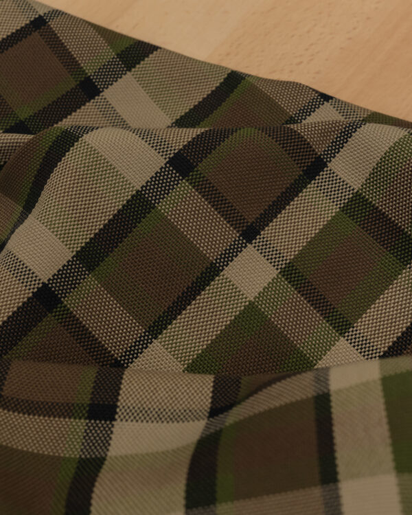 Karo beige / brown / green fabric plaid for your classic Volkswagen, Porsche or Westfalia