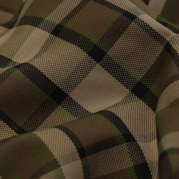 Karo beige / brown / green fabric plaid for your classic Volkswagen, Porsche or Westfalia