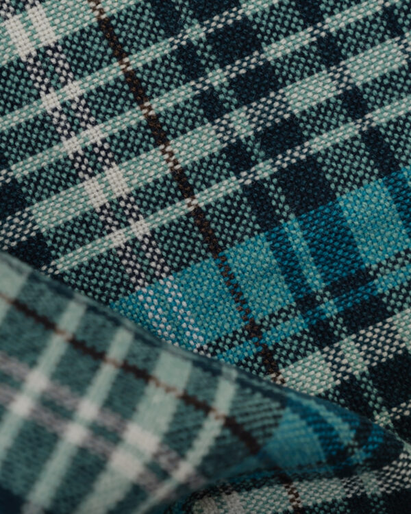 Blue Karo Madras plaid fabric for your Porsche.