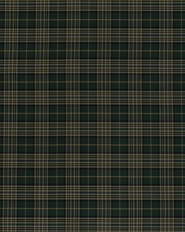 Karo green & black & yellow fabric