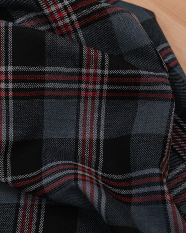 Karo gray & black with red stripes fabric which fits to your classic Mercedes-Benz and Porsche.