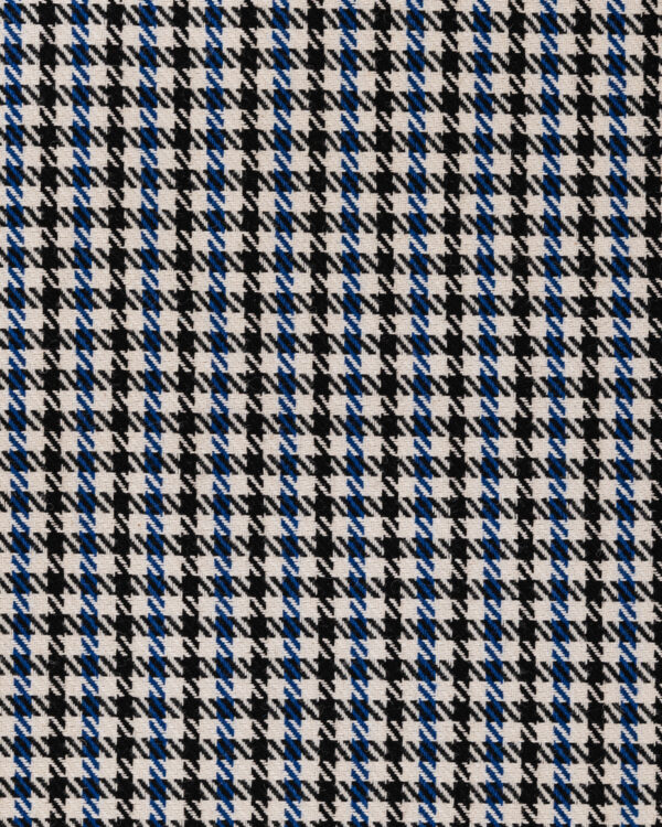 Pepita black, blue and white fabric for your Porsche.