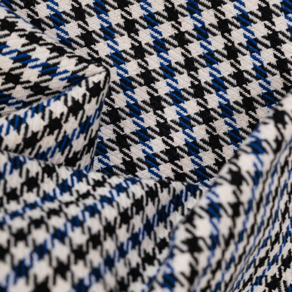 Pepita black, blue and white fabric for your Porsche.