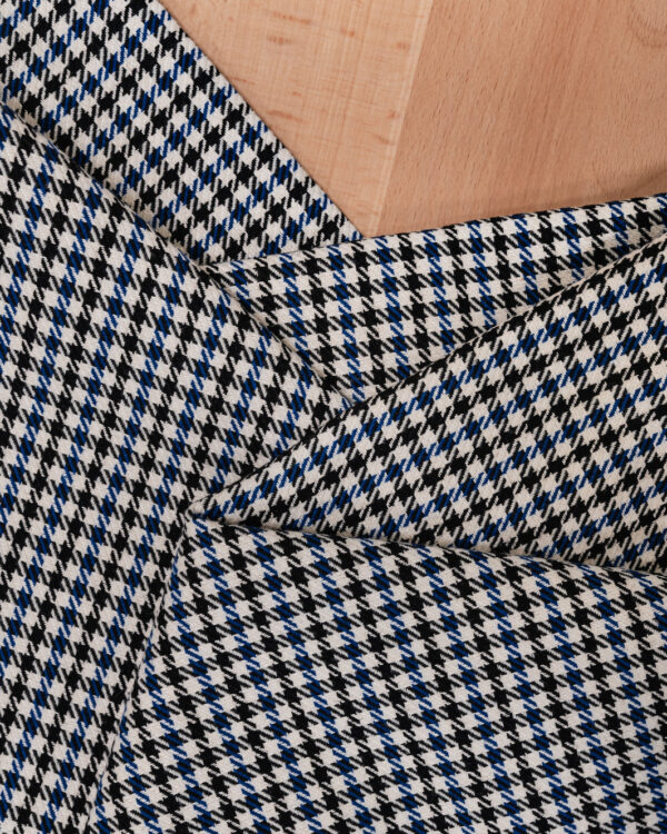 Pepita black, blue and white fabric for your Porsche.