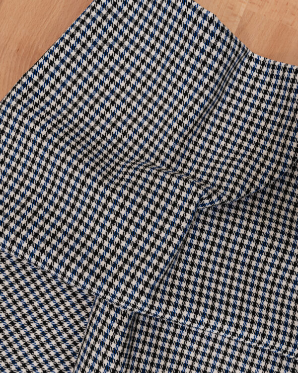 Pepita black, blue and white fabric for your Porsche.