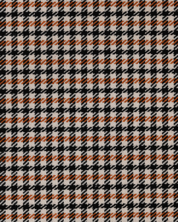 Pepita black & orange fabric for your Porsche.