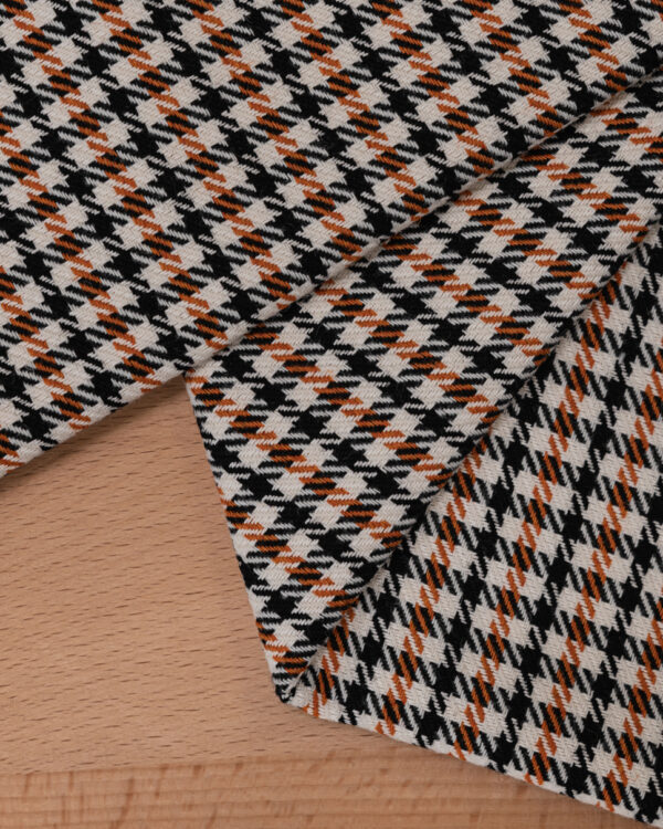 Pepita black & orange fabric for your Porsche.