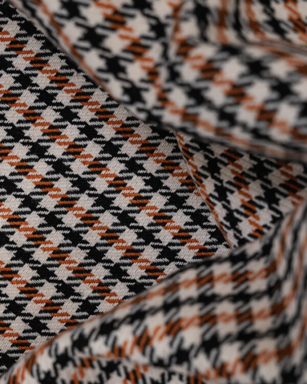 Pepita black & orange fabric for your Porsche.