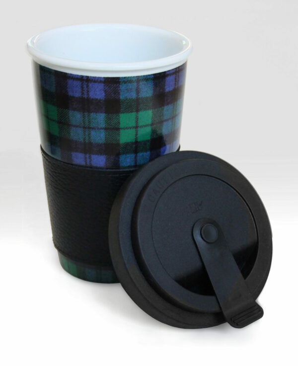 Tartan green/blue Coffee-to-go Cup – Bild 4