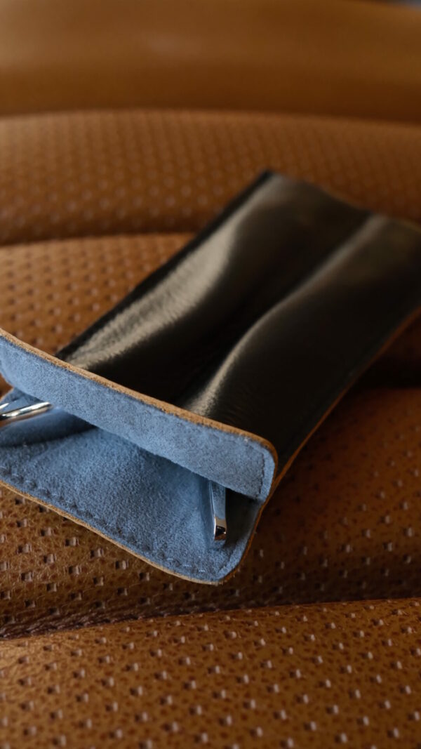 Leather Etui for W113 W107 convertible top fasteners – Bild 11