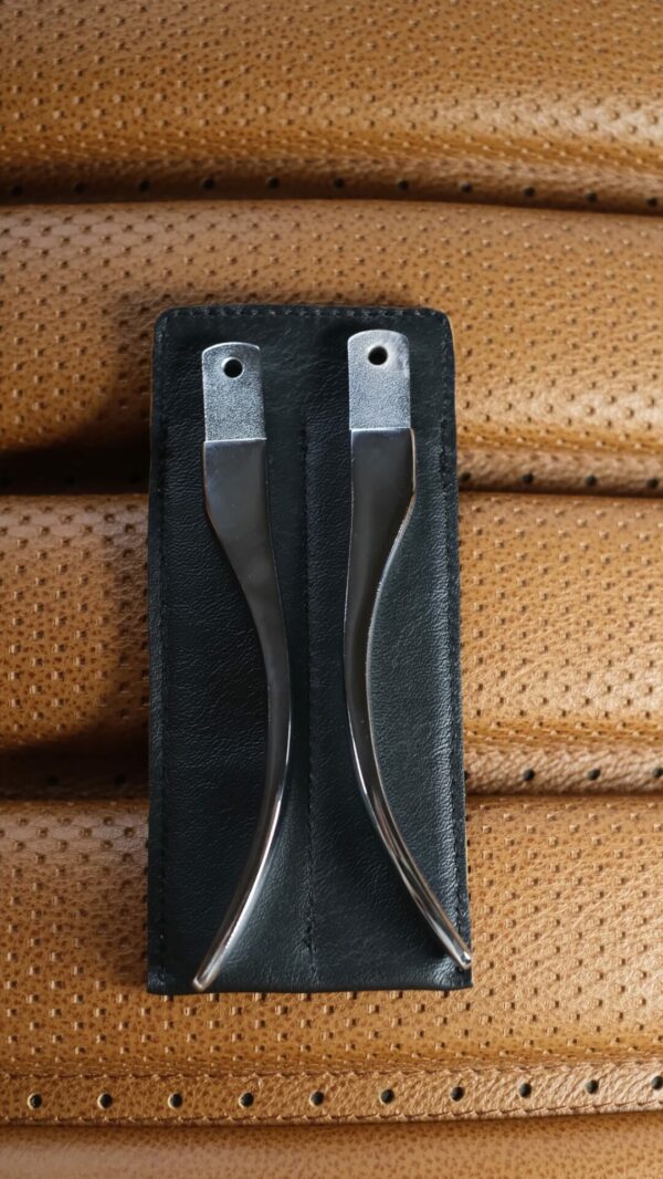 Leather Etui for W113 W107 convertible top fasteners – Bild 9