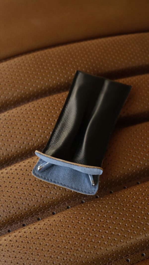 Leather Etui for W113 W107 convertible top fasteners – Bild 3