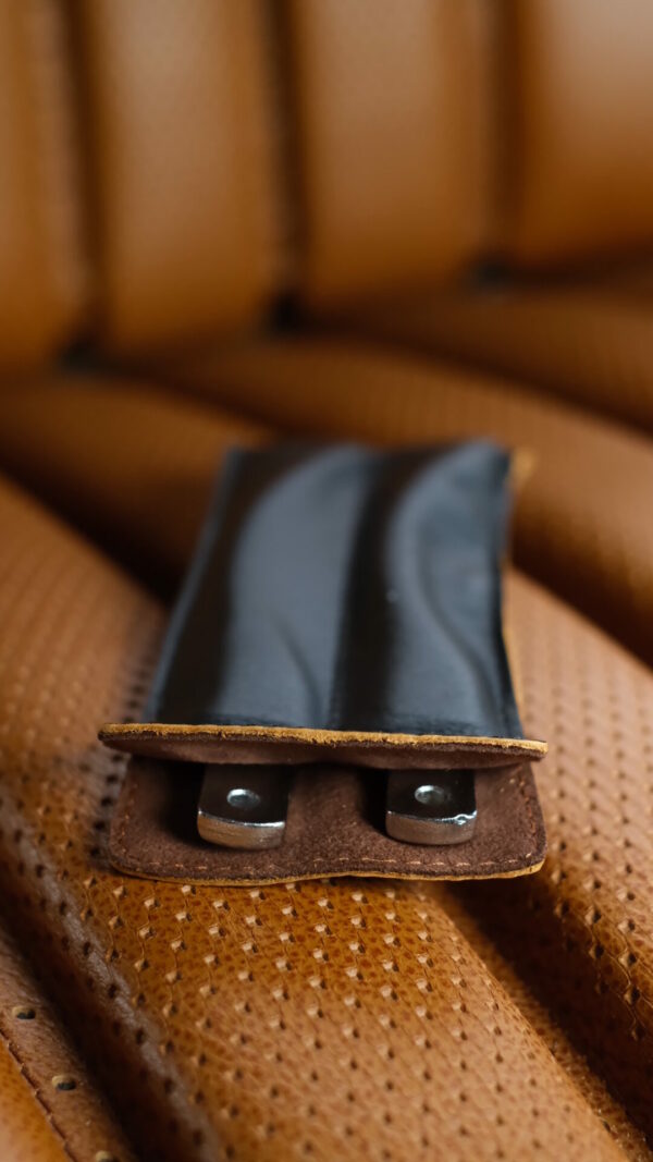 Leather Etui for W113 W107 convertible top fasteners – Bild 8