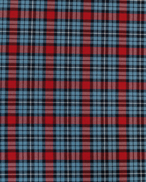 Spirit of Le Mans (SOLM) "Retro Racing" tartan fabric was inspired by the Martini Racing livery.