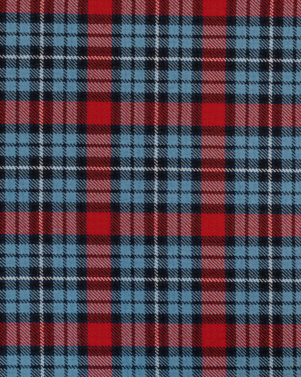 Spirit of Le Mans (SOLM) "Retro Racing" tartan fabric was inspired by the Martini Racing livery.