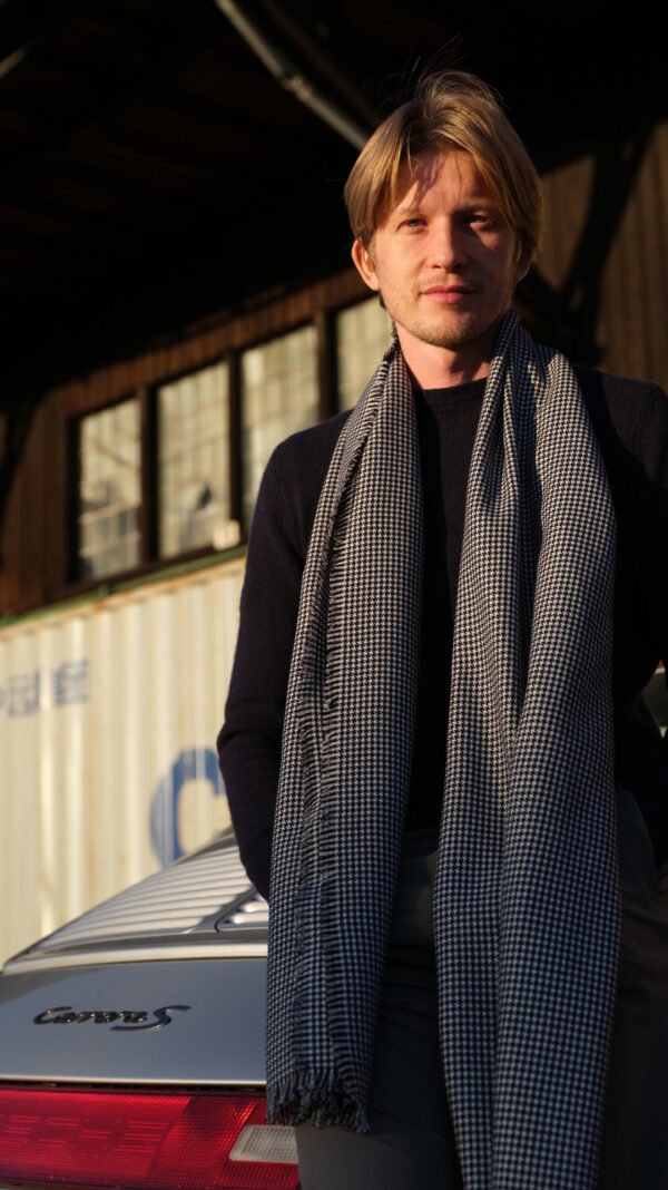 Hantritt vichy wool scarf – Bild 6