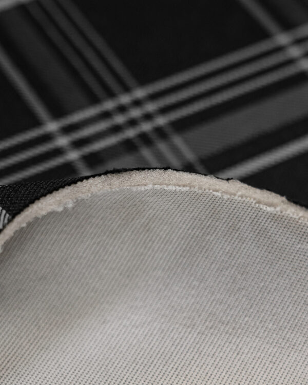 Tartan black and gray fabric. Originally used in the Volkswagen Golf MK7 models like GTI, GTE and GTD.
