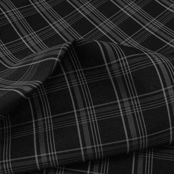 Tartan black and gray fabric. Originally used in the Volkswagen Golf MK7 models like GTI, GTE and GTD.