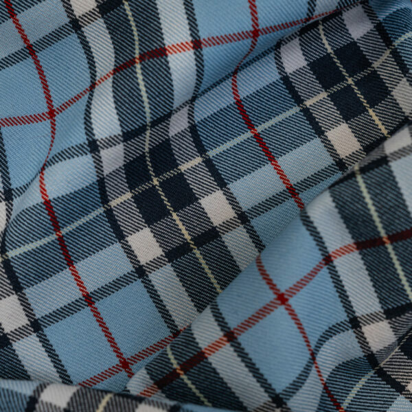 300SL fabric for Mercedes-Benz Gullwing in blue with dark blue and red stripes.
