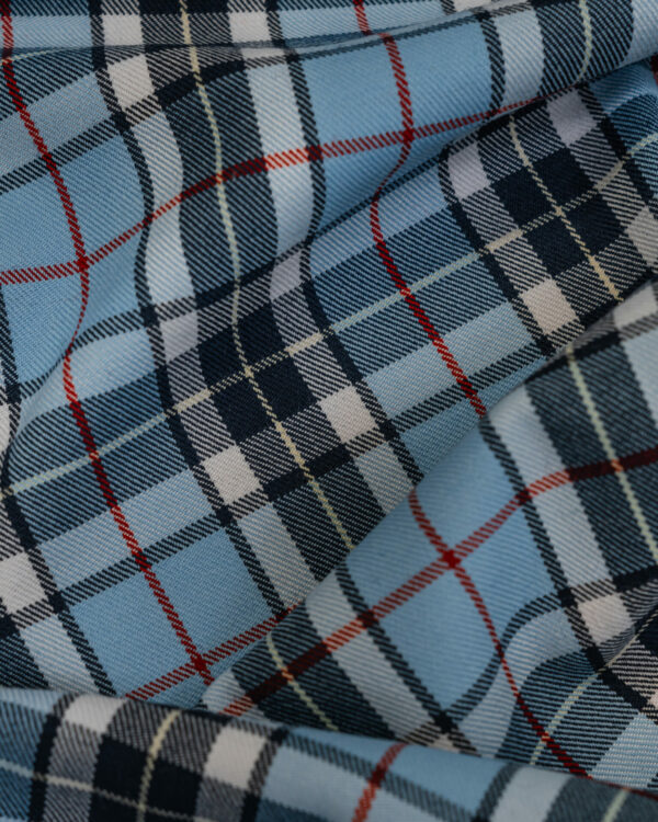 300SL fabric for Mercedes-Benz Gullwing in blue with dark blue and red stripes.