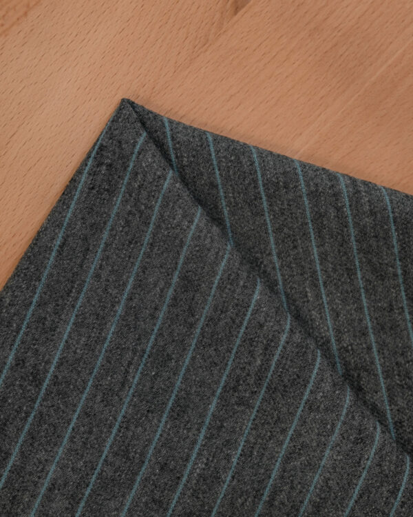 Pinstripe gray with turquoise stripes fabric for several Porsche models