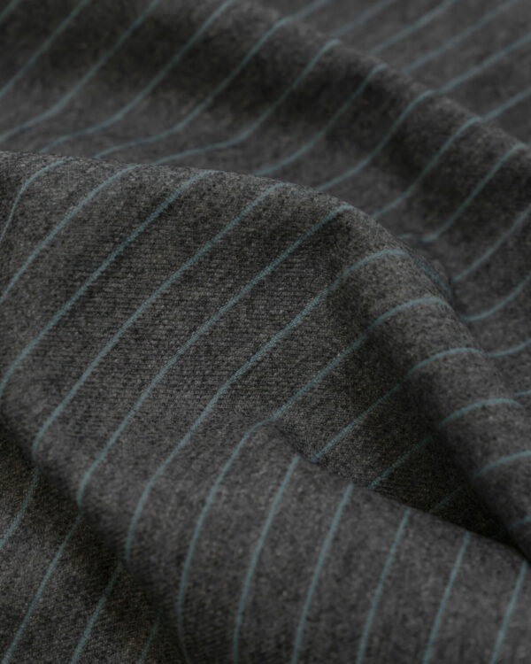 Pinstripe gray with turquoise stripes fabric for several Porsche models