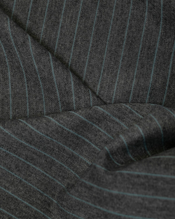 Pinstripe gray with turquoise stripes fabric for several Porsche models