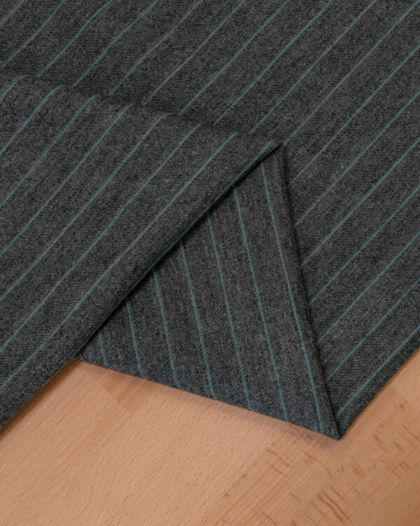 Pinstripe gray with turquoise stripes fabric for several Porsche models