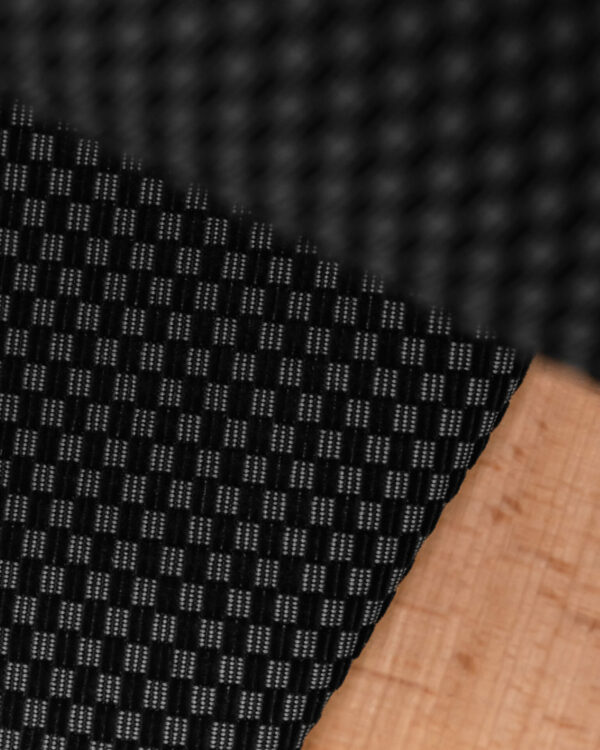 Sportex alternative fabric in black with squares
