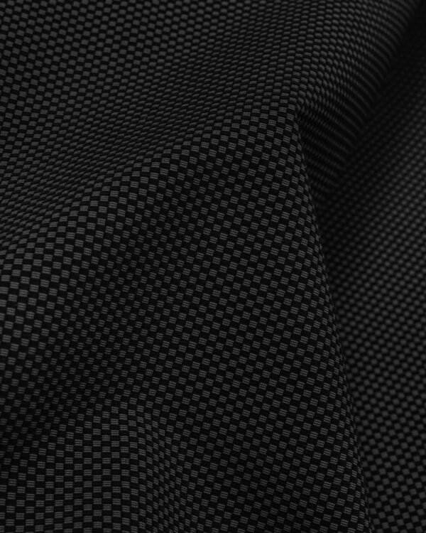 Sportex alternative fabric in black with squares