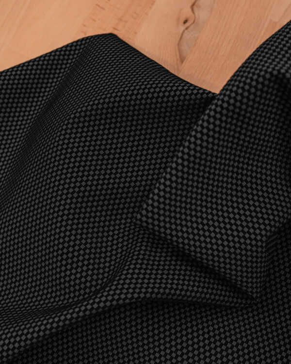 Sportex alternative fabric in black with squares