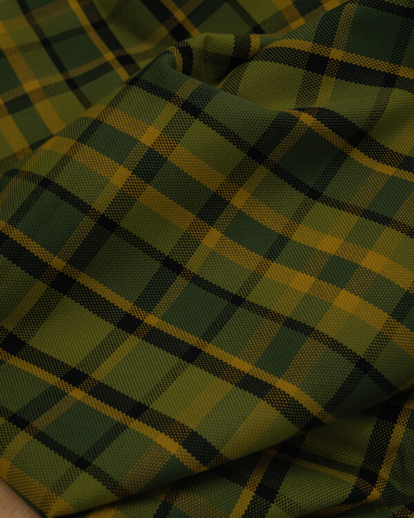 Karo green, yellow & black fabric for your classic Volkswagen