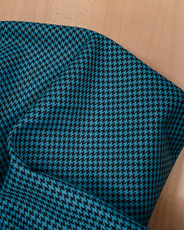 Houndstooth ipanema blue fabric Nylon